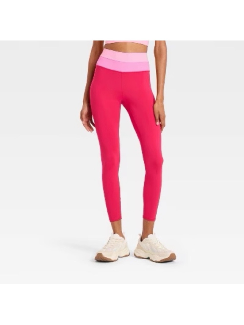 Joy lab Pink Colorblock Active Leggings L NWT